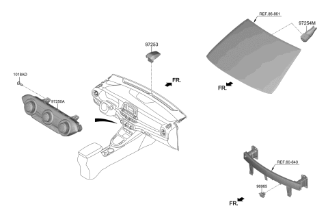 2019 Kia Forte Control Assembly-Heater Diagram for 97250M6120GBU