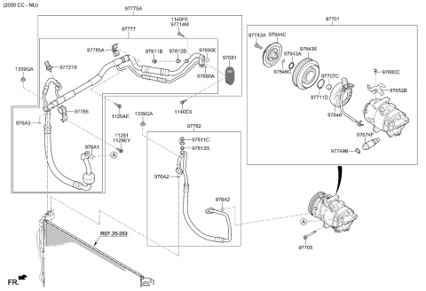 2020 Kia Forte Air Condition System-Cooler Line Diagram 1