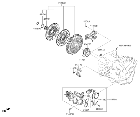 2019 Kia Forte Clutch & Release Fork Diagram 1