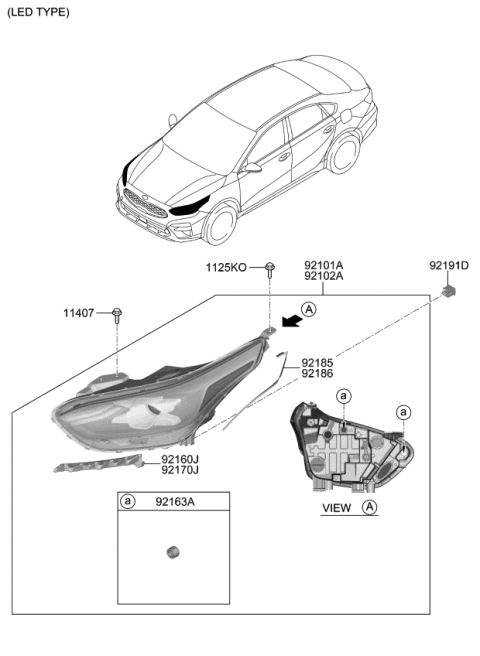 2019 Kia Forte Head Lamp Diagram 2