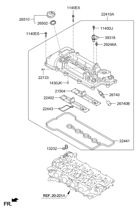 2021 Kia Forte Rocker Cover Diagram 1