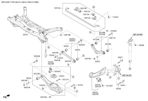 2019 Kia Forte Arm Complete-Rr LWR Diagram for 55210F2BA0