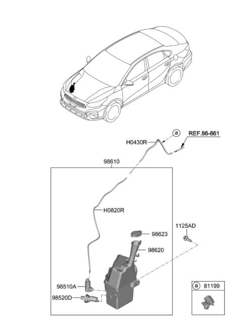 2019 Kia Forte Windshield Washer Diagram