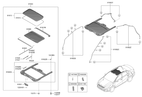 2019 Kia Forte Sunroof Diagram 1