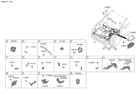 2020 Kia Forte Wiring Assembly-Control Diagram for 91431M7052