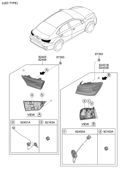 2020 Kia Forte Rear Combination Lamp Diagram 2