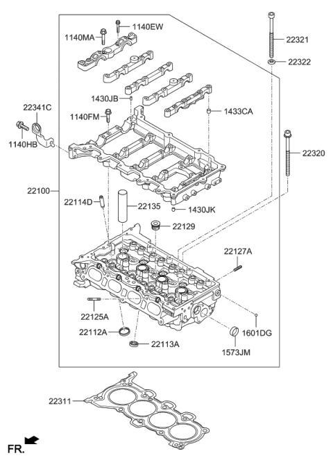 2020 Kia Forte Head Assembly-Cylinder Diagram for 221002E090