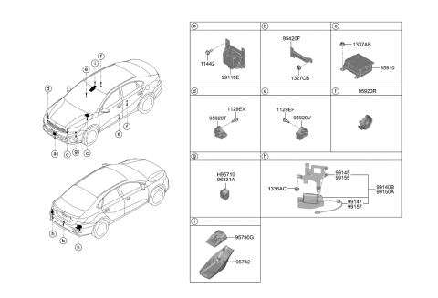 2020 Kia Forte Wiring-EXTENTION,RH Diagram for 99157M6000