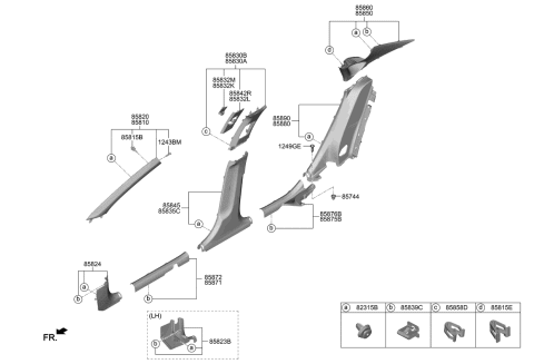 2021 Kia Forte Trim Assembly-Rr Wheel H Diagram for 85895M7000WK