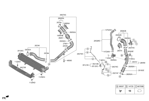 2021 Kia Forte Air Guide-INTERCOOLE Diagram for 282772B812