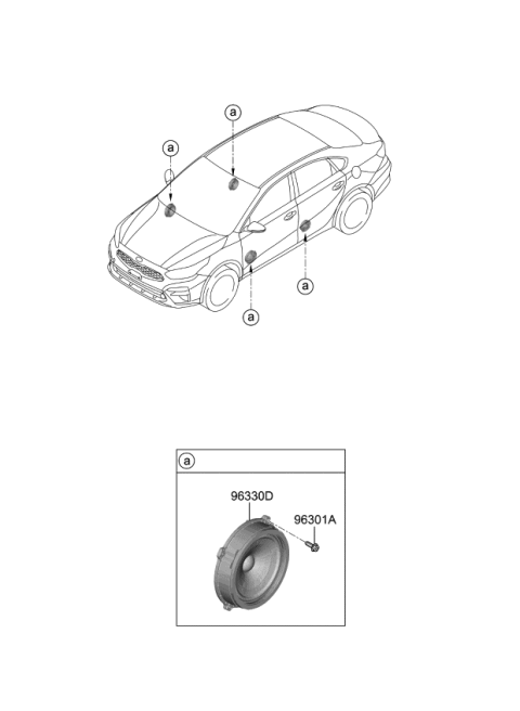 2020 Kia Forte Speaker Diagram 1