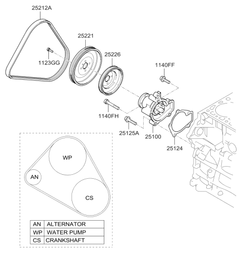 2011 Kia Soul Coolant Pump Diagram 2