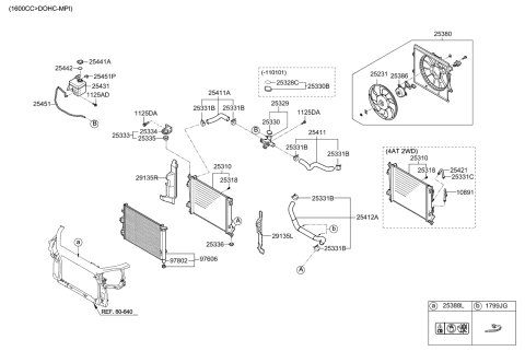 2011 Kia Soul Engine Cooling System Diagram 1