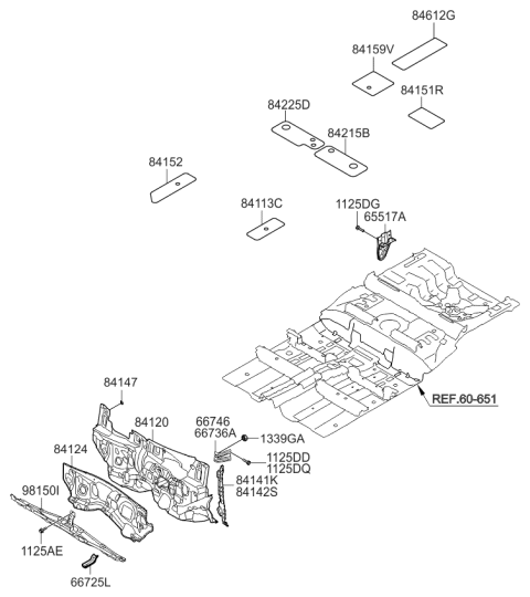 2009 Kia Soul Pad Assembly-Isolation Diagram for 841202K000
