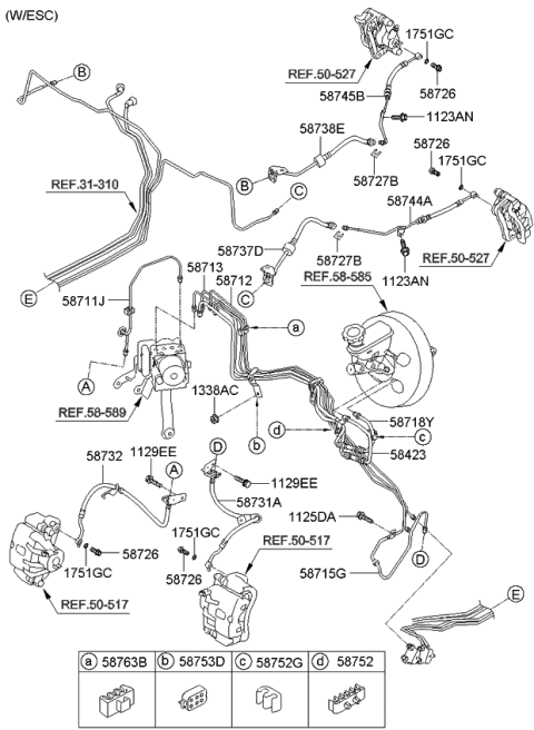 2009 Kia Soul Brake Fluid Line Diagram 2