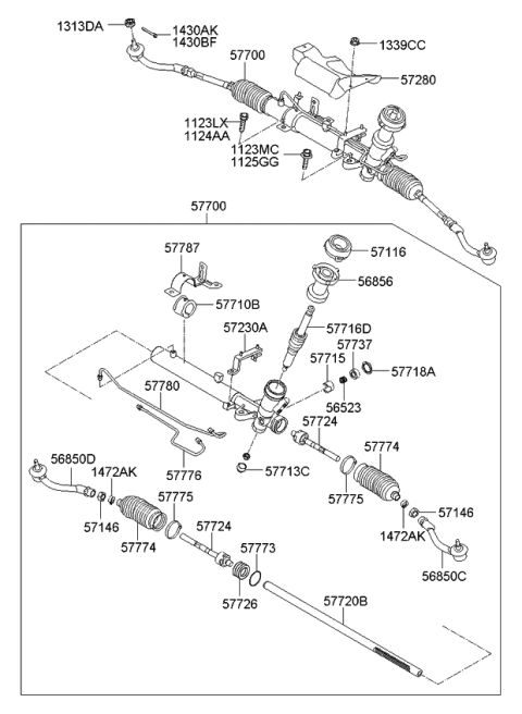 2009 Kia Soul Power Steering Gear Box Diagram