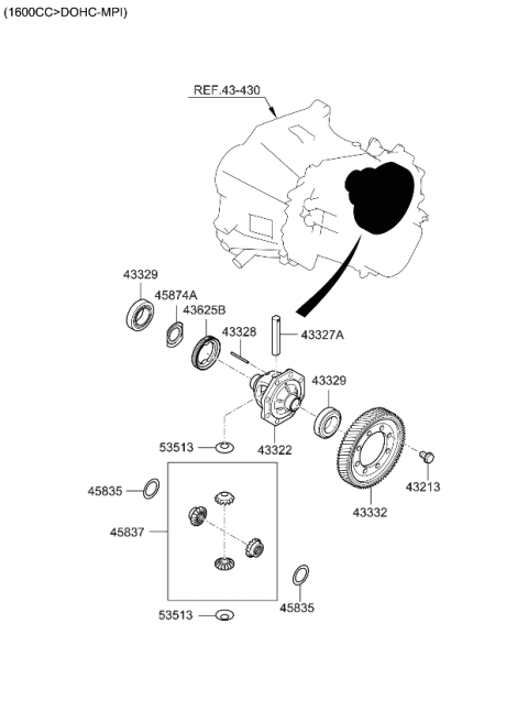 2011 Kia Soul Transaxle Gear-Manual Diagram 2