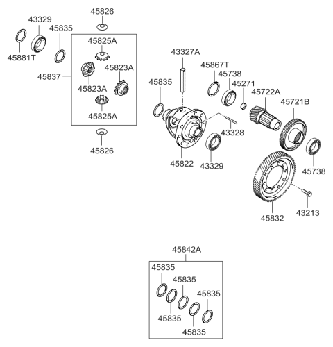 2009 Kia Soul Shaft-Output Diagram for 4572223050