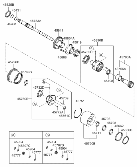 2009 Kia Soul Transaxle Gear-Auto Diagram 1