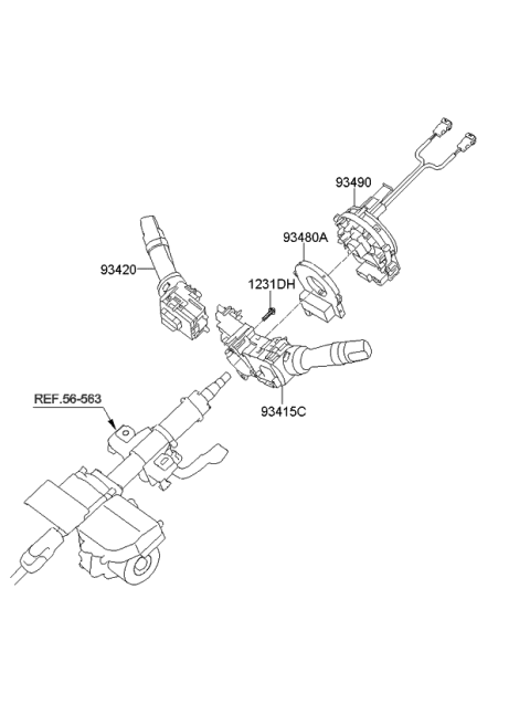 2011 Kia Soul Multifunction Switch Diagram