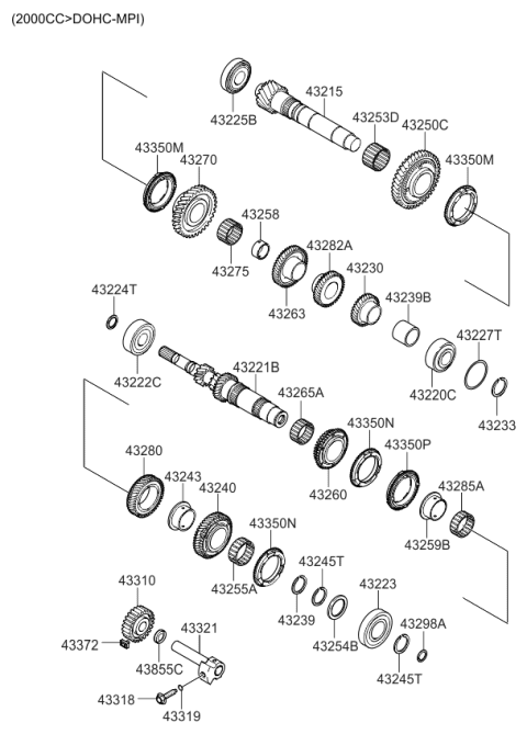 2011 Kia Soul Transaxle Gear-Manual Diagram 3