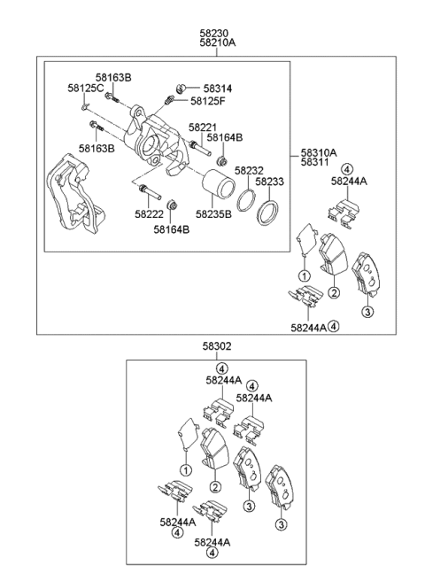 2011 Kia Soul Spring-Pad Diagram for 582443F100