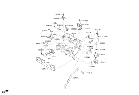 2011 Kia Soul Fitting Diagram for 2832126250