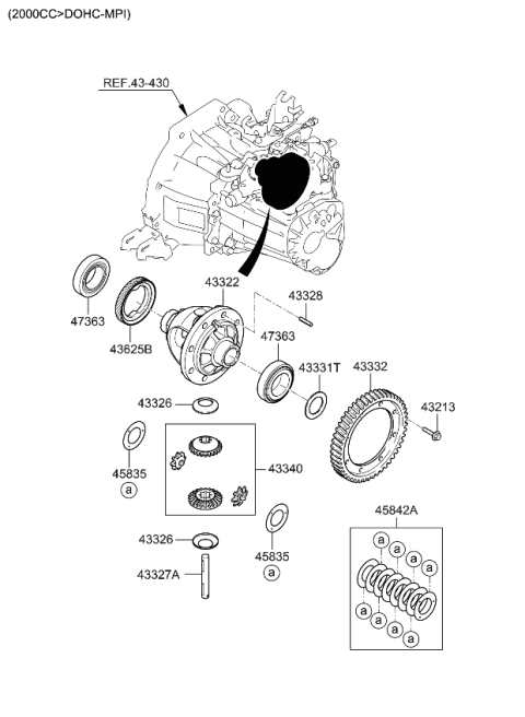 2011 Kia Soul Transaxle Gear-Manual Diagram 4