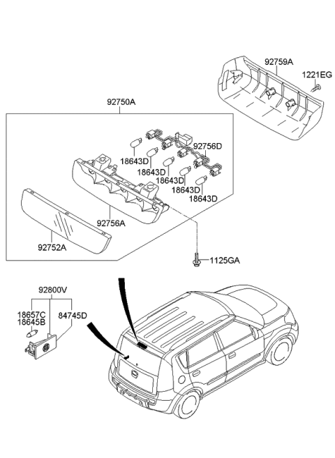 2010 Kia Soul High Mounted Stop Lamp Diagram