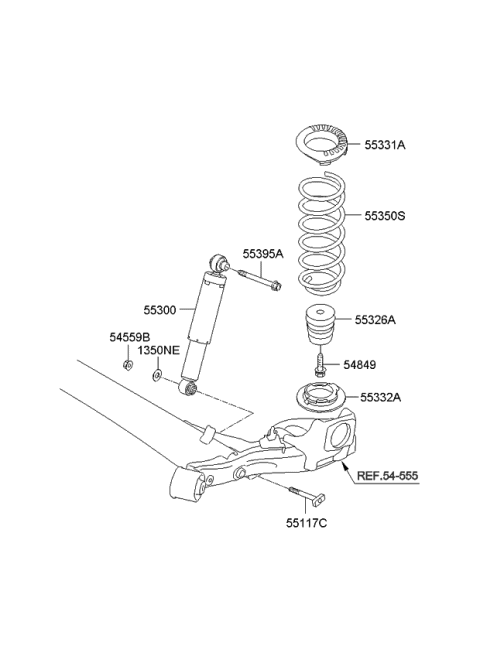 2011 Kia Soul Rear Shock Absorber & Spring Diagram