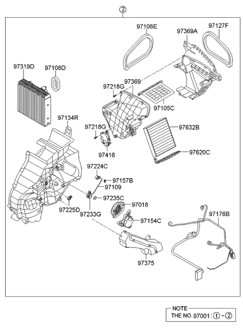 2011 Kia Soul Wiring Assembly-Blower Diagram for 971762K100