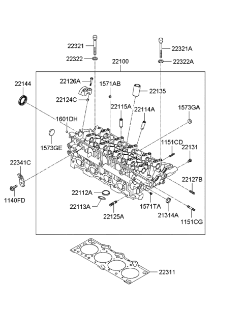 2011 Kia Soul Cylinder Head Diagram 2