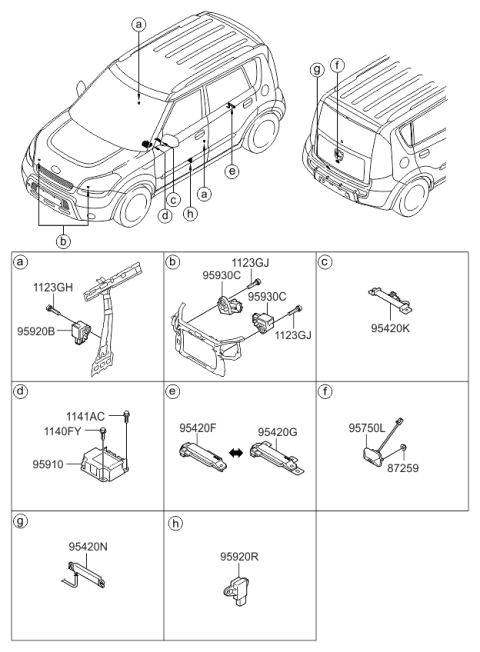 2011 Kia Soul Relay & Module Diagram 1