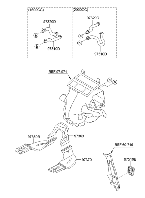 2011 Kia Soul Heater System-Duct & Hose Diagram