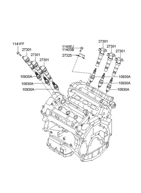 2006 Kia Sorento Spark Plug & Cable Diagram