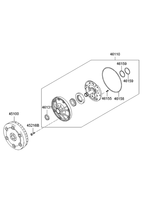 2006 Kia Sorento Ring-Seal Diagram for 461584C000