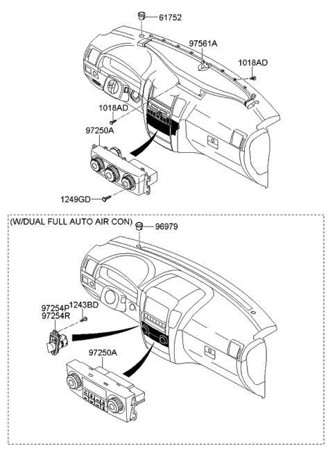 2008 Kia Sorento Heater System-Heater Control Diagram