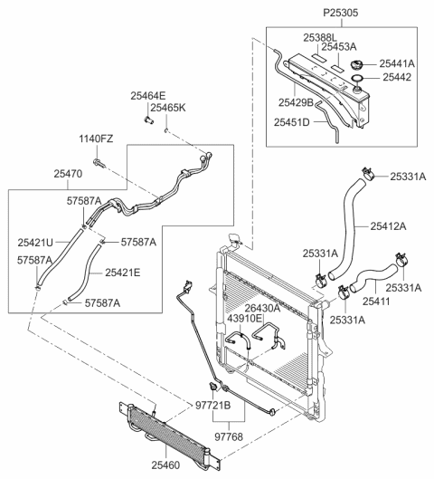 2008 Kia Sorento Liquid Tube Diagram for 977683E930