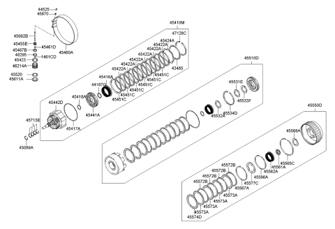 2006 Kia Sorento Plate-HIGH/LOWER Clutch Reaction Diagram for 455744C014