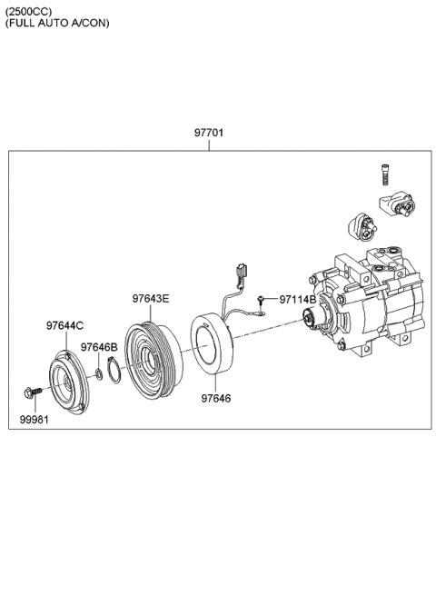 2006 Kia Sorento SHIM Diagram for 977493E200