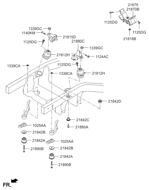 2008 Kia Sorento Bolt Diagram for 218193E000