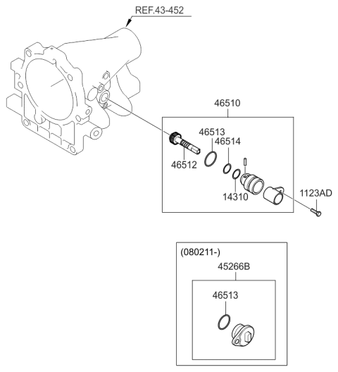 2006 Kia Sorento Speedometer Driven Gear-Auto Diagram