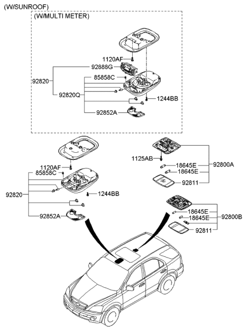 2006 Kia Sorento Room Lamp Diagram 2