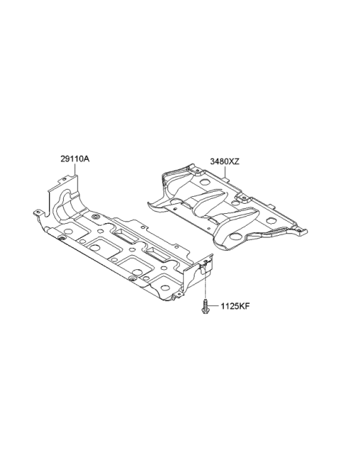 2006 Kia Sorento Under Cover NO2 Diagram for 291213E210