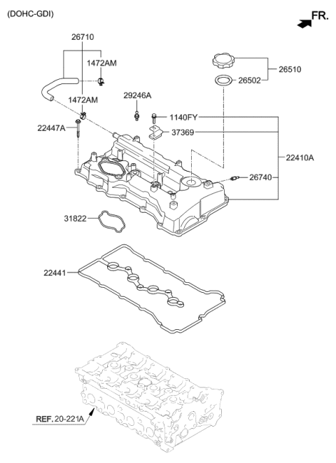 2012 Kia Sportage Rocker Cover Diagram 4