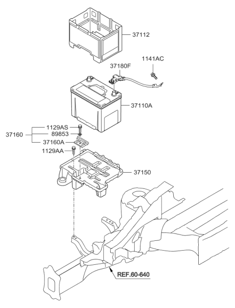 2013 Kia Sportage Battery & Cable Diagram