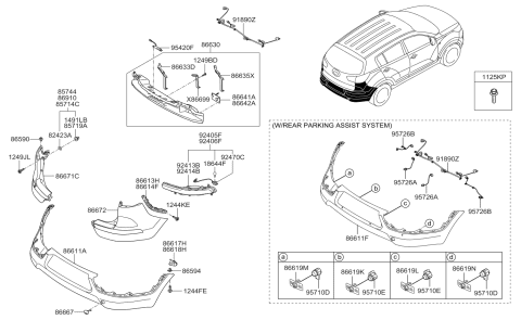 2012 Kia Sportage Rear Bumper Diagram