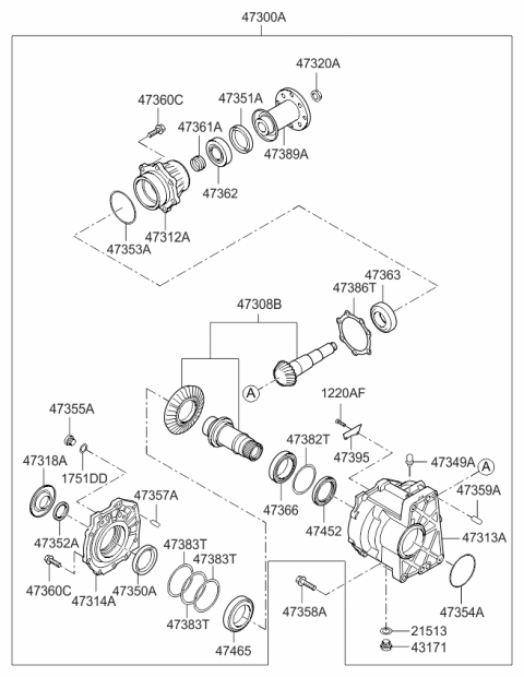 2013 Kia Sportage Transfer Assy Diagram