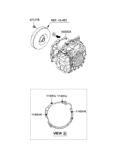 2012 Kia Sportage Transaxle Assy-Auto Diagram