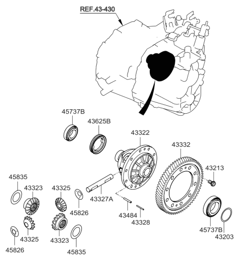 2013 Kia Sportage Transaxle Gear-Manual Diagram 2